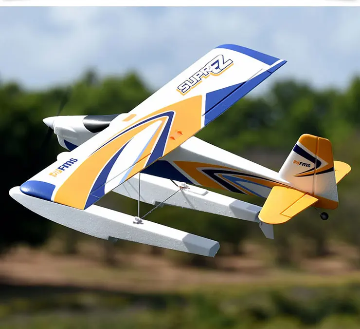 FMS 1220 мм Wingspan Super EZ V2 тренер RC самолет с поплавками RTF 2 4 ГГц радиоуправляемая