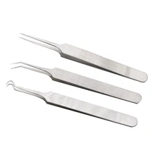 3 шт. Пинцет для удаления угрей зажим для удаления черных точек инструменты для удаления пятен точечный крючок с изгибом головы Комедон экстрактор акне Черная Головка инструменты для очистки