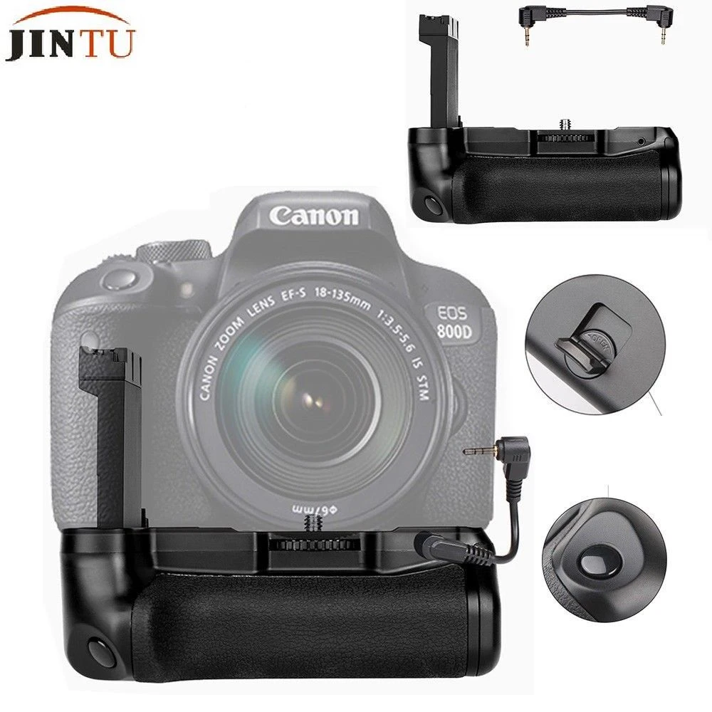 Jintu Vertical Shutter Battery Grip Holder For Canon Eos 800d/rebel T7i