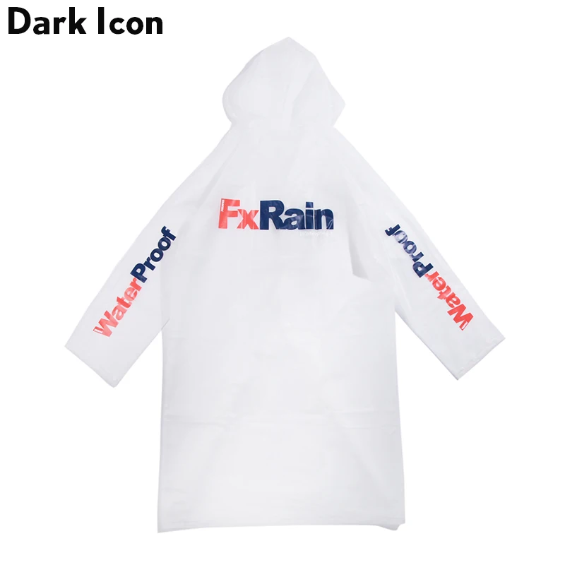 Мужская и Женская водонепроницаемая куртка с капюшоном Dark Icon черная белая