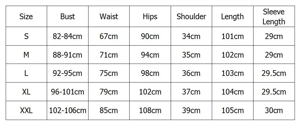 ED-A134 size chart