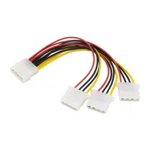 10 шт-Molex 4 Pin Питание разветвитель кабеля 3 Женский до 1 Мужской, IDE/SATA Внутренний Мощность y-образным кабелем для детали для телекоммуникационного оборудования сервер передачи речи по протоколу IP