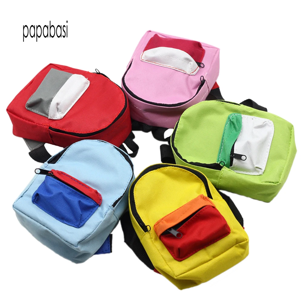 43CM Zapf baby dolls Cute backpacks school bag for 18 inch american