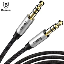 Baseus 3.5mm Jack Audio Cable Gold Plated Jack 3.5 mm Male to Male Cloth Audio Aux Cable For iPhone Car Headphone Beats Speaker