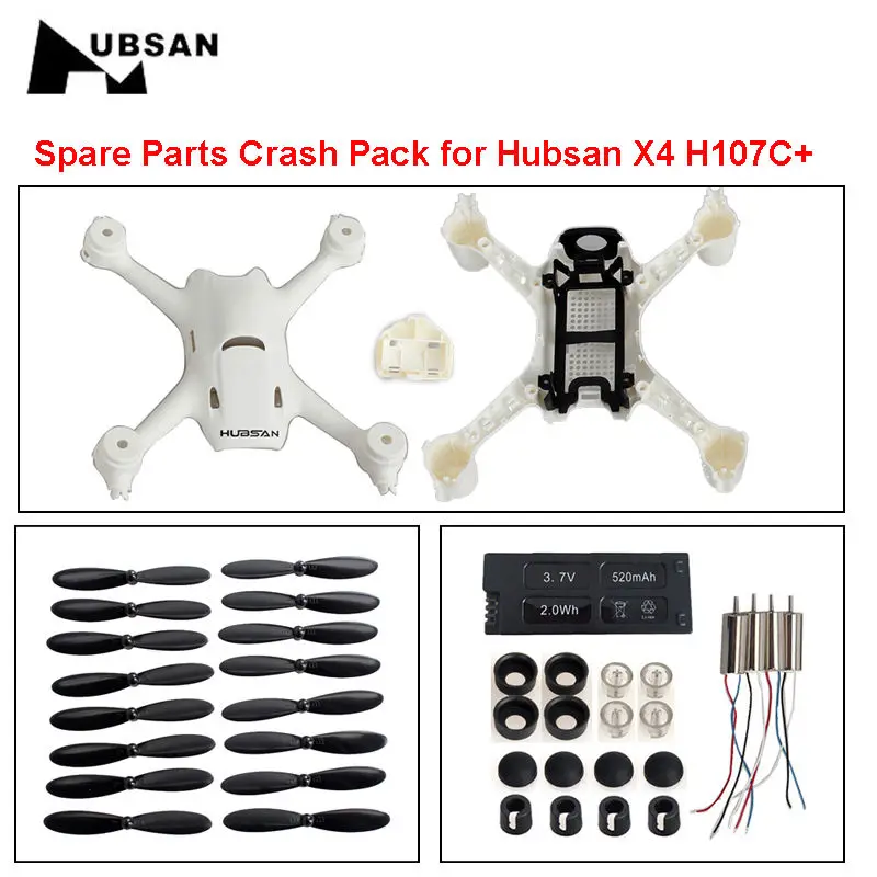 Free Shipping Spare Parts Crash Pack for Hubsan X4 Plus H107C FPV RC Quadcopter Helicopter