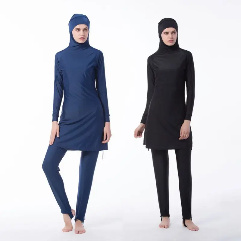 

Muslim Swimwear Female Women Split Quick-drying Conservative High Waist Swimwear Slim Casual Swimsuit