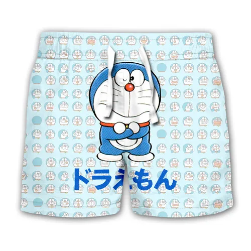 Kawaii Doraemon толстовки с капюшоном из комбинированной ткани нобита ноби 3d принт дети мультфильм Аниме Толстовка мальчик девочка дети Повседневный милый пуловер с косой молнией - Цвет: kids casual shorts