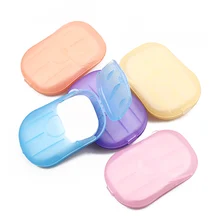 5 коробок/партия(20 шт./кор.) удобные мыльные хлопья для мытья рук Путешествия Портативный ароматическое кусковое листовое коробка для вспенивания бумажные инструменты