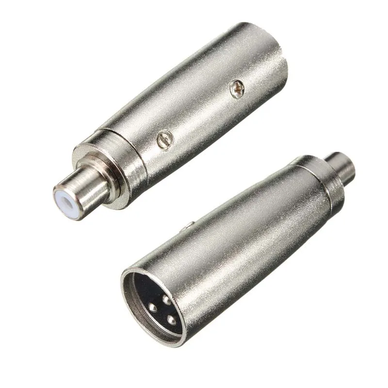 10 шт. 3pin XLR штекер RCA моно гнездо Mic/Amp аудио адаптер металл|Кабели для MP3/MP4-плееров| |