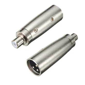 

10pcs 3pin XLR Male to RCA Mono Female jack Plug Mic/Amp audio Adapter metal
