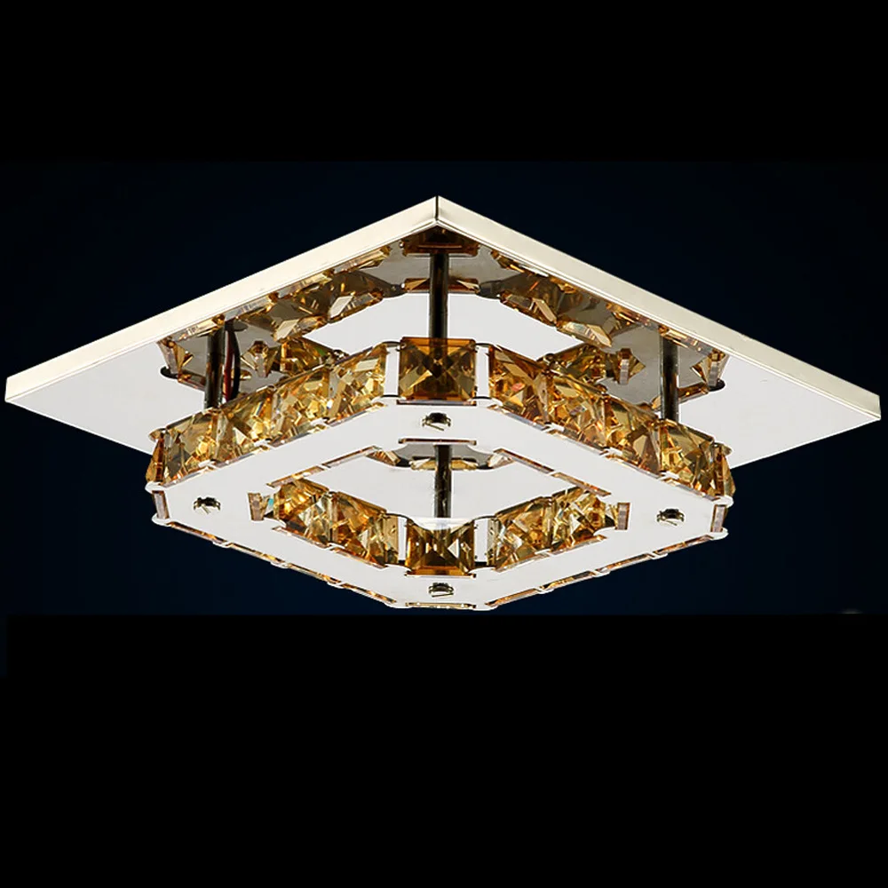 Modern Led Ceiling Lights Crystal Ceiling Lamp Flush Mount Crystal Lights 90 265V Surface