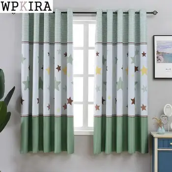 

short curtains for kitchen curtains blinds semi-shade small curtain for living room home boys bedroom decoration PC011&30