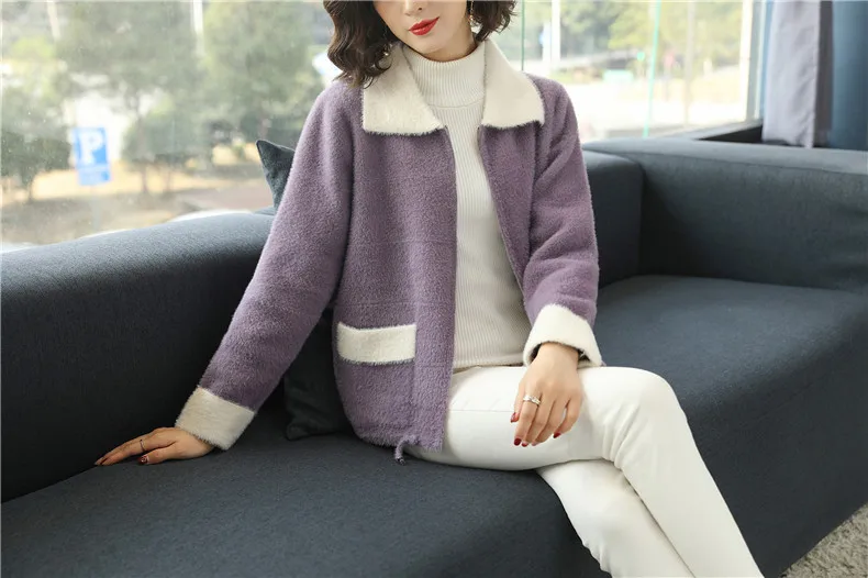 XJXKS Новое поступление manteau femme куртка Женское пальто пэчворк на молнии для молодых девушек удобные теплые пальто и куртки для женщин