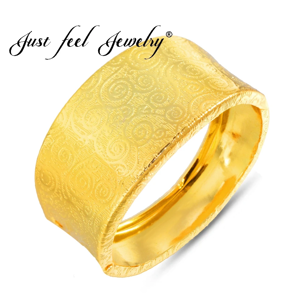 Просто чувствовать себя Диаметр 6,5 см Эфиопский Openable Браслет для Для женщин золото Цвет спираль Дубай невесты Свадебный браслет Арабские Ювелирные Изделия - Окраска металла: D0036
