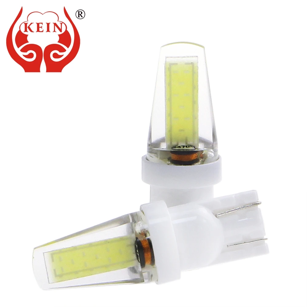 KEIN 12V 24V широкое напряжение 6000K T10 w5w лампочка 194 501 светодиодный COB для автомобиля