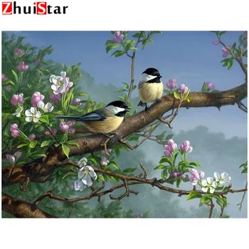 

Full DIY 5D Diamond Painting animal bird&flower Cross Stitch square Diamond Embroidery Patterns rhinestones Diamond Mosaic XY1