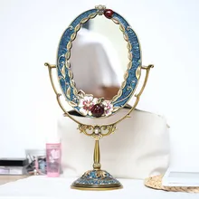 Ретро Европейский двойной-сторонний настольное зеркало Творческий принцесса туалетный зеркало HD настольное зеркало для макияжа большой LO7271038