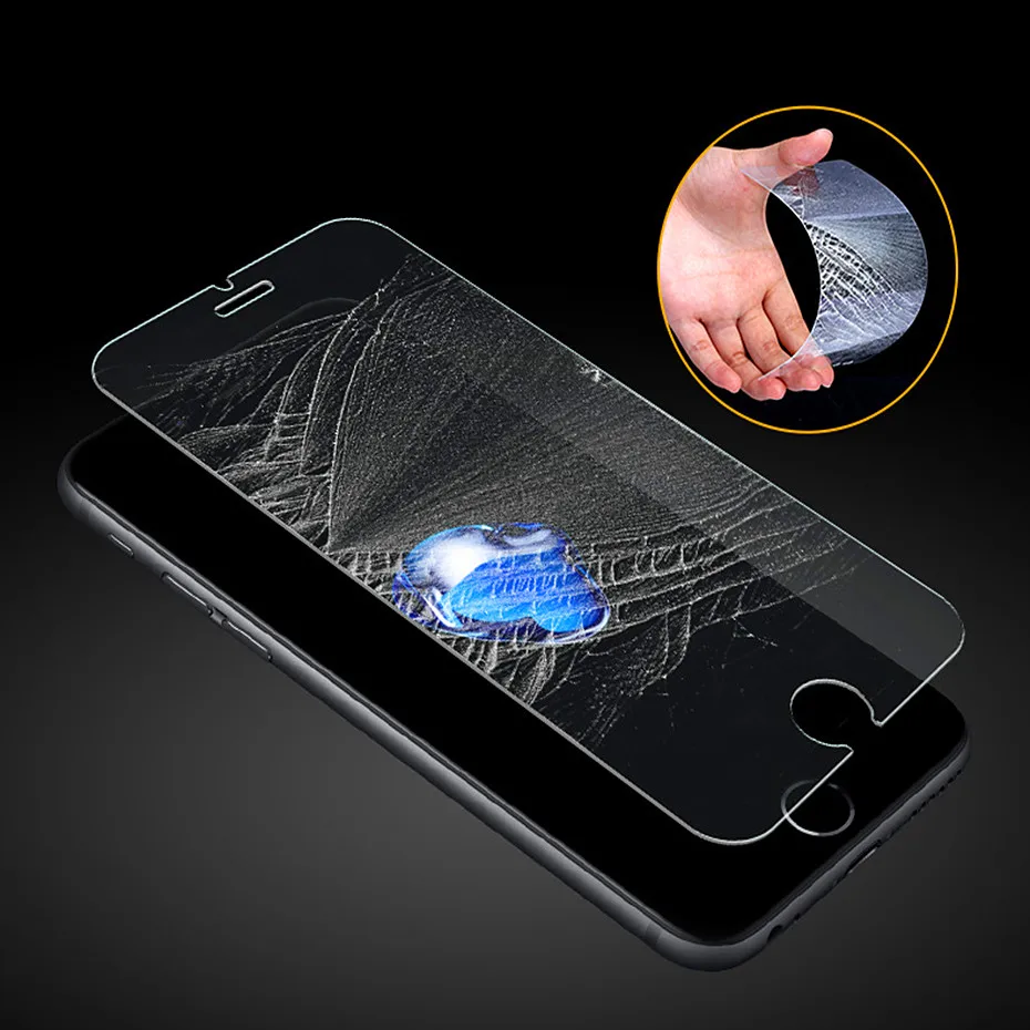 Ультратонкое закаленное стекло 9H для iPhone 8 7 6 6S Plus Защитная пленка экрана iphone x 5 5S se