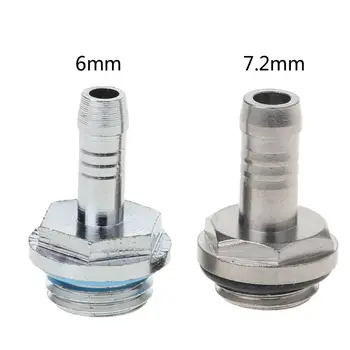 

G1/4" Brass Thread Soft Tube Hose Connector for PC Water Cooling System Accessories 6mm 7.2mm Outer Diameter