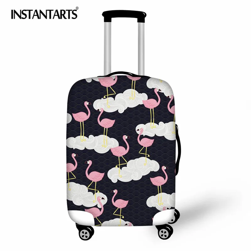 INSTANTARTS Симпатичные Фламинго печать чемодан Футляр тележки чемодан защитная крышка для 18-32 дюймов дорожные аксессуары