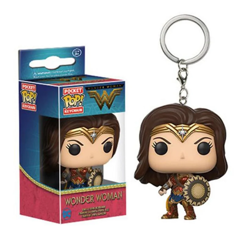 

FUNKO POP Pocket Pop Keychain Official DC Wonder Woman pvc Action Figure Collection Model Toys for Children Christmas Present