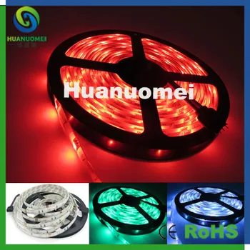 

50m rgb led strip waterproof IP65/IP20 SMD5050 flexible led strip light 12V input white PCB