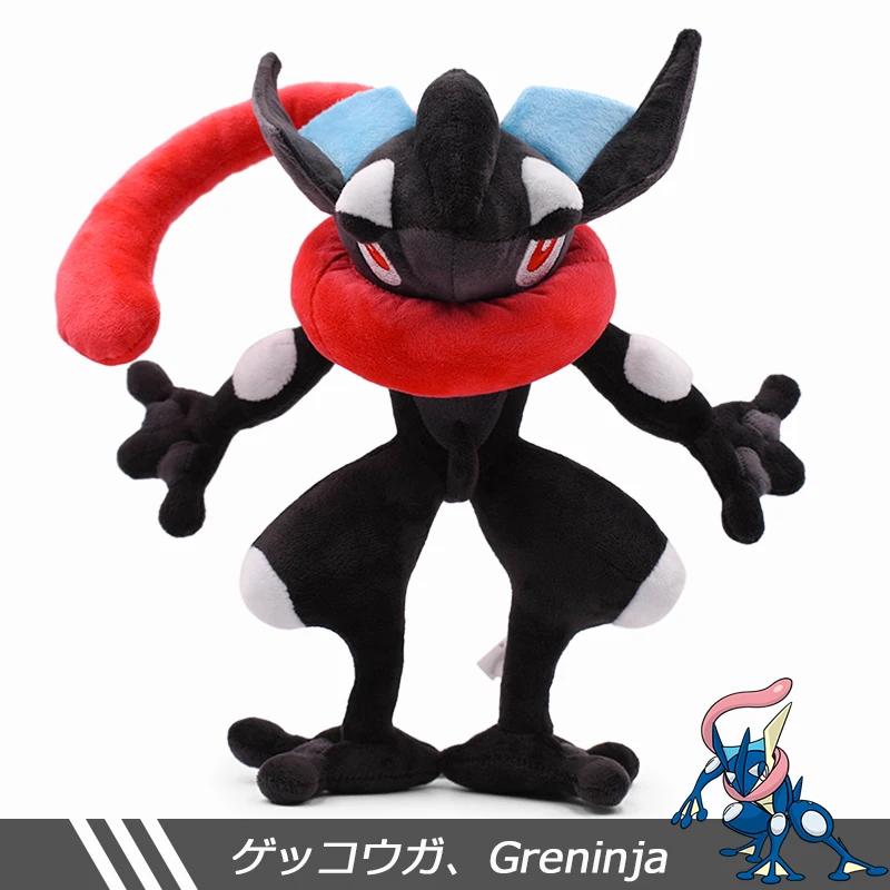 

Greninja Cut Cartoon Plush Toys Doll Hot Anime Soft Stuffed Animals Toys For Children Baby Best Gift 28cm