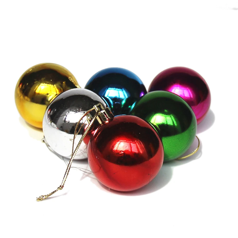 6/12pcs Christmas Tree Decor Ball Bauble Xmas Party Hanging Ball Ornament Pendants for Home Christmas Decorations Gifts