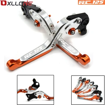 

Motorcycle Accessories Adjustable Brake Clutch Levers Motorbike For KTM RC125 2011 2012 2013 2014 2015 2016 2017 with RC125 logo
