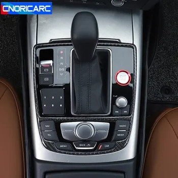 

CNORICARC Carbon Fiber Console Gearshift Water Cup Frame Cover Trim For Audi A7 A6 C7 Interior Ashtray Panel Decoration Sticker