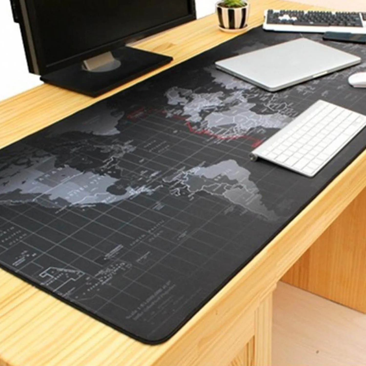  Besegad Hot Large Computer Gaming Mouse Pad World Map Gamer Mousepad Laptop Desk Mat for Overwatch 