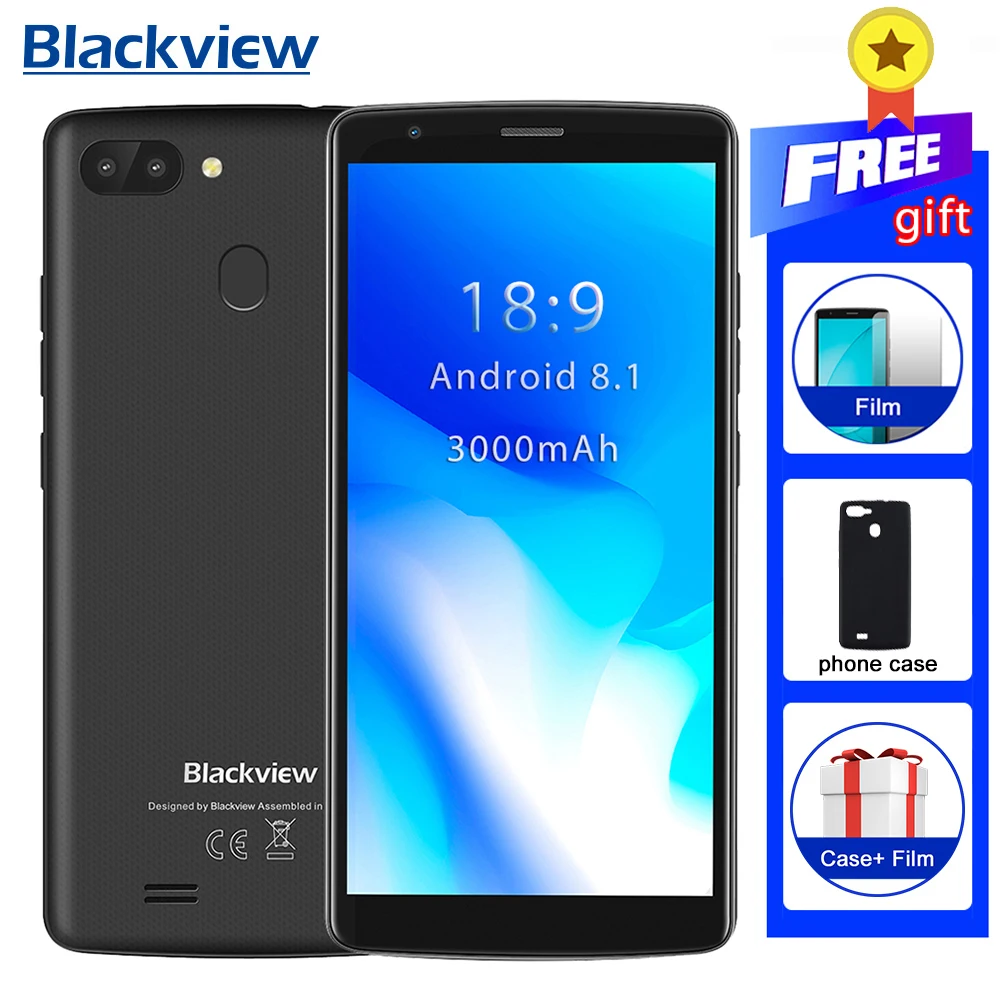 BLACKVIEW A20 Pro Смартфон Android 8 1 MTK6739 четырехъядерный 5 'ཎ:9 HD + 2 Гб 16 Двойная Задняя