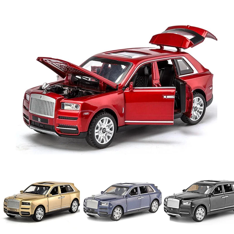 

1:32 Scale Mix Color Luxury Models Cars Metal Model Sound And Light Pull Back SUV For Kids 7 Doors Opened V144