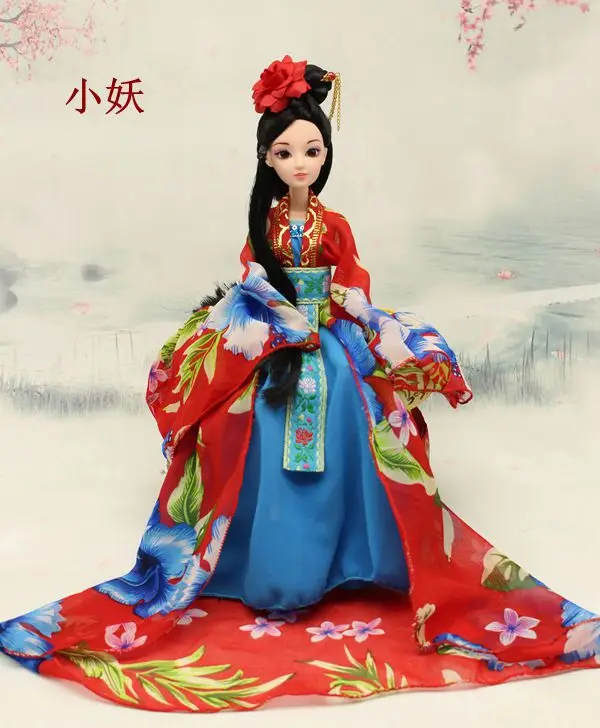 Najtaniej Starożytne chiny lalka zabawka księżniczka 12 ruchome stawy lalki akcesoria do modeli plastikowy korpus miękkie ubrania prezenty dla dzieci lalki dla dziewczynek