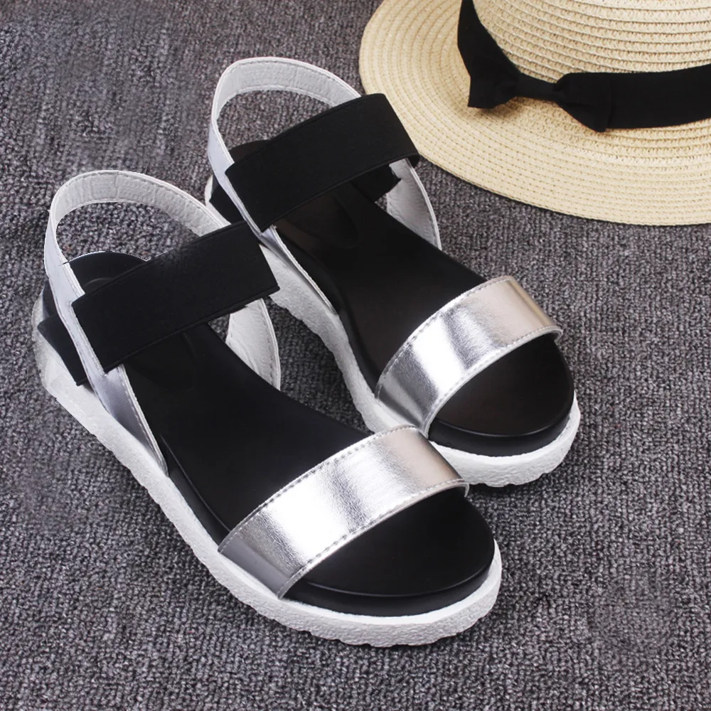 

YOUYEDIAN Women's Summer Sandals Shoes Peep-toe Low Shoes Roman Sandals Ladies Flip Flops#3