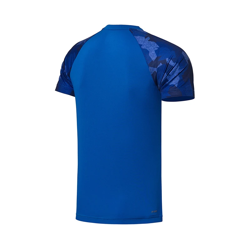 Li-Ning мужские футболки для бадминтона дышащая легкая футболка для соревнований Топ Комфорт Фитнес подкладка Спортивная футболка AAYN161 CAMJ18