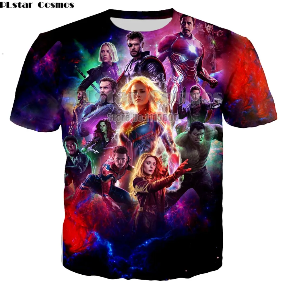 Marvel Movie Avengers Endgame Short Sleeve T Shirt Quantum Warfare Men/Women 3d Print t-shirt cool Tshirt Casual Summer Tops 7XL
