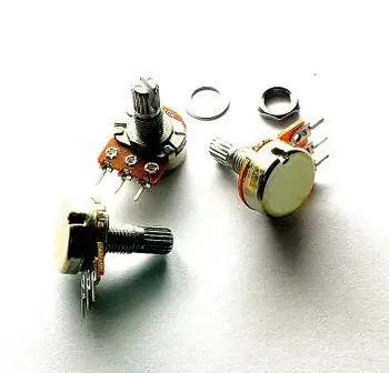 

Free shipping WH148 B500K 20PCS/LOT Linear Potentiometer 15mm Shaft With Nuts And Washers Hot High Quality 3pin