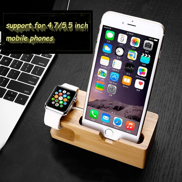 Bamboo Wood Charger Station For Le Watch Charging Dock Bamboo Wood Charger Station For Le Watch Charging Dock Stand Holder Iphone 5s 6 Cradle