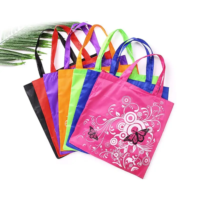 2019 Fashion Butterfly Floral Reusable Travel Pocket Grocery Bags Totes Folding Shopping Bag 2019 Fashion Butterfly Floral Reusable Travel Pocket Grocery Bags Totes Folding Shopping Bag