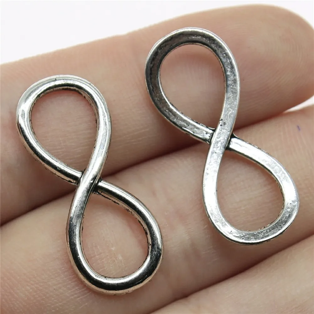 

Infinity Connector Charms Diy Alloy Jewelry Findings Antique Silver Color 1.2x0.5 inch (30x12mm) 20pcs/lot