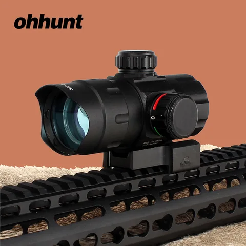 Equipamento de Caça Tático com qd Ohhunt Green Sight Scope Montar Adaptador Riser Scp-ds3840w Red Dot
