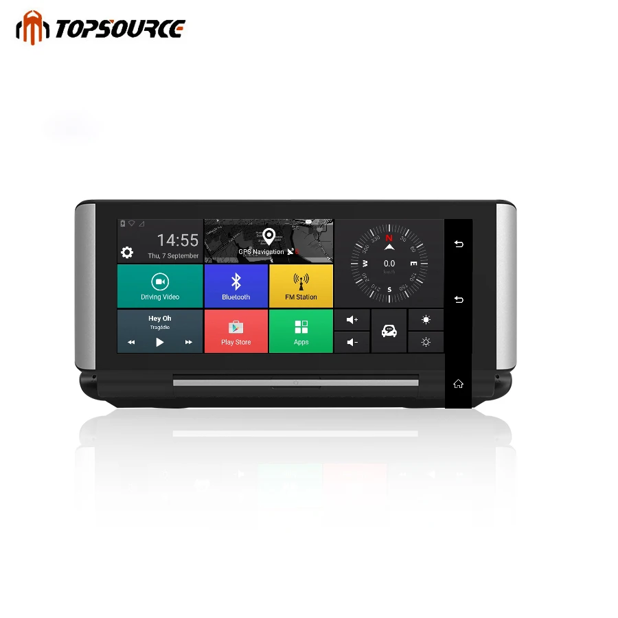 TOPSOURCE Pro Автомобильный видеорегистратор gps 3g/4G 6,8" Android 5,0 Автомобильная камера wifi 1080P видео регистратор dashcam видеорегистратор парковки мониторинг