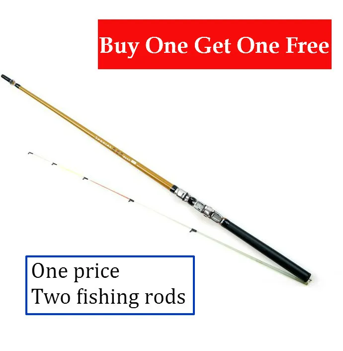 

Buy One Get One Free High Quality Fiberglass Lure Rod Short Fishing Rod Power H Fishing Pole 1.3/1.5/1.8/2.1m Fishing Tackle