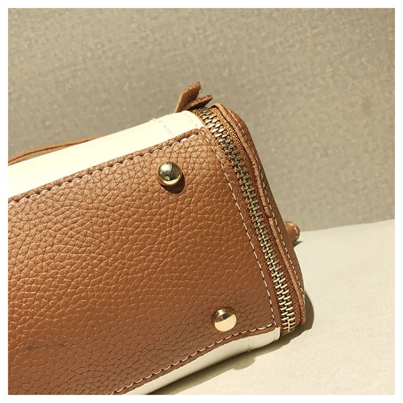 Women Handbag String Bucket Composite Bag Female Fashion Crossbody Shoulder Bag Ladies Tassel Messenger Bag Travel Tote SS7379 (19)
