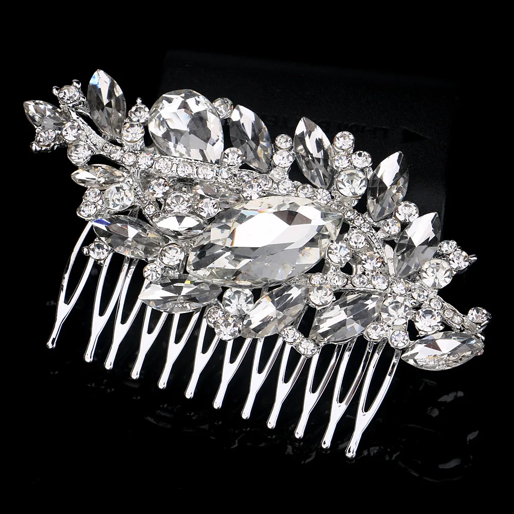 High quality luxury women Crystal Combs rhinestone hair pin wedding