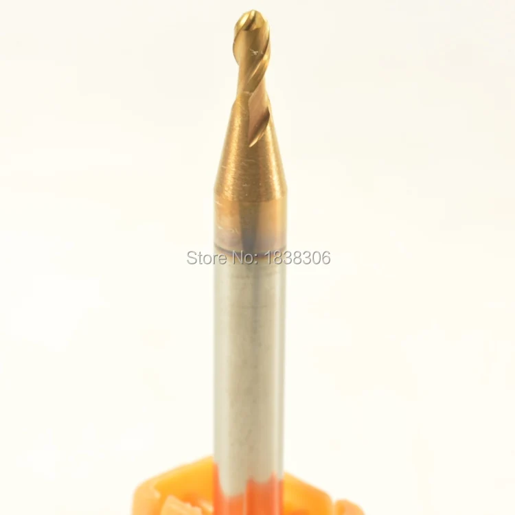 

1pcs EDVT Staight shank R1-D4-50-2T 2Flutes Micro Grain tungsten Steel 60HRC Ball end mill cutter For CNC Milling