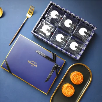 

Blue Pure Color Large Cake Paper Box Dessert Gift Packaging Box DIY Baking Package Cardboard Boxes for Bakery Macarons Pastry