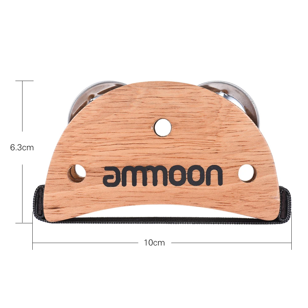 Elliptical Cajon Box Drum Companion Accessory Foot Jingle Tambourine for Hand Percussion Instruments drum percussion accessories drum accessories wooden tambourine