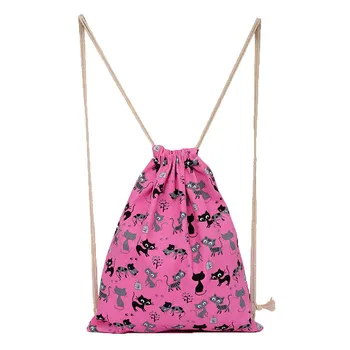 

Maison Fabre drawstring backpack Storage bag Canvas Drawstring Hanging Sack Sport Beach Pouch Bag Drop shipping O1001#25
